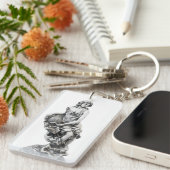 Klassiek vrouw beeld sleutelhanger (Voorkant Rechts)