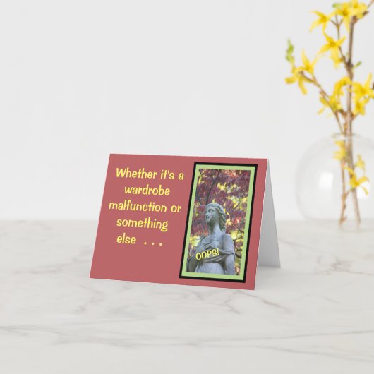 KLASSIEK VROUWELIJK DEFECT STATUE/WARDROBE KAART (Gele Bloem)