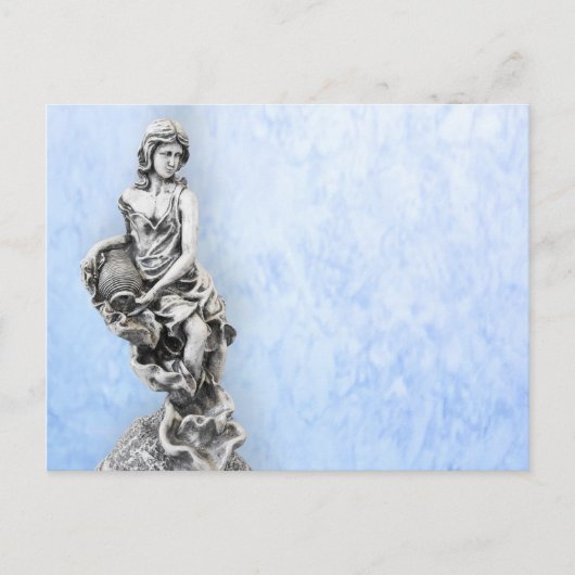 Klassiek vrouwelijk standbeeld briefkaart (Voorkant)