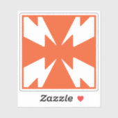 Klassiek Vuur Letter X Monogram Sticker (Vel)