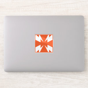 Klassiek Vuur Letter X Monogram Sticker