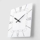 Klassiek wandklokontwerp voor de woonkamer vierkante klok (Hoek)