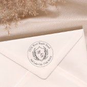 Klassiek wapen met monogram voor de bruiloft rubberstempel