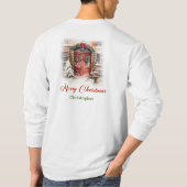 Klassiek warmish ontwerp met Kerstmishuis T-shirt (Achterkant)