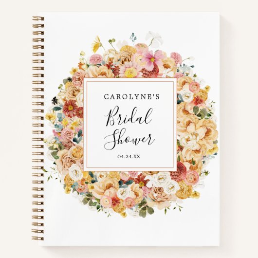 Klassiek Waterverf Bloemmotief Notitieboek (Voorkant)