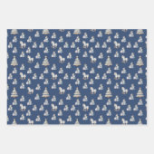 Klassiek Waterverf kerstpatroon Inpakpapier Vel (Voorkant 2)