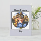 Klassiek Wenskaart Sint-Jozefdag Feestdagenkaart (Staand voorkant)