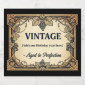 Klassiek wijnlabel – Verjaardag Bash Sparkling Wijnetiket (Enkel label)