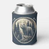 Klassiek/ wildernis beer blikjeskoeler (Blikje Voorkant)