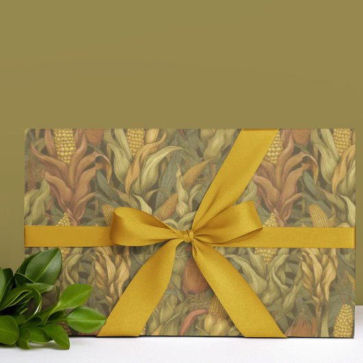 Klassiek William Morris Herfst Mais Cadeaupapier
