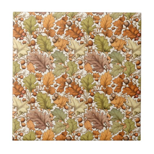 Klassiek William Morris herfstbladbes Tegeltje (Voorkant)