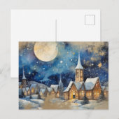 Klassiek winter waterdorpschap briefkaart (Voorkant / Achterkant)