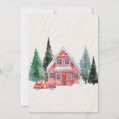 Klassiek  winterwonderland baby shower kaart (Achterkant)