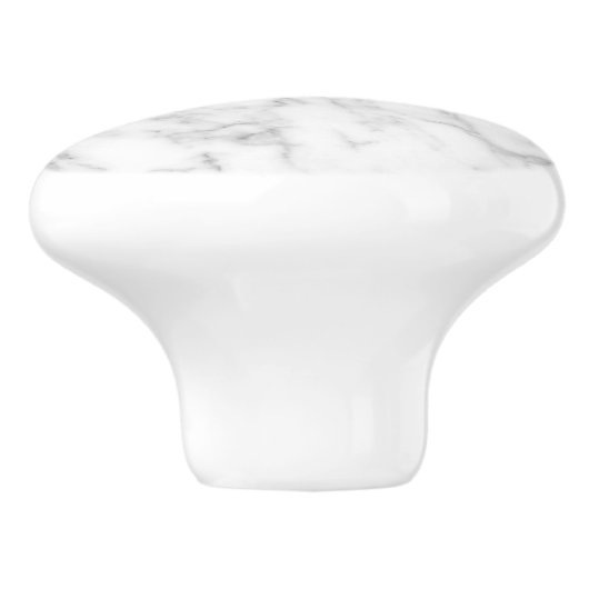 Klassiek wit en grijs marmer textuur afbeelding keramische knop (Zijkant)
