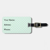 Klassiek wit en nertgroen Bagagelabel (Voorkant horizontaal)