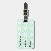 Klassiek wit en nertgroen Bagagelabel (Voorkant verticaal)