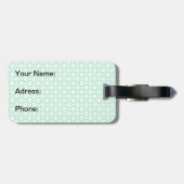 Klassiek wit en nertgroen Bagagelabel (Achterkant horizontaal)
