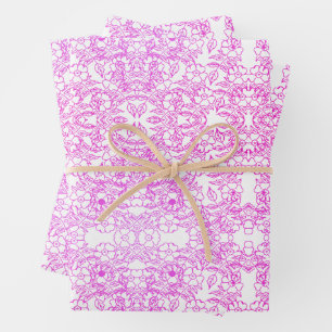 Klassiek wit en roze Floral waterverf elegant Inpakpapier Vel