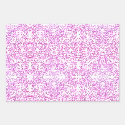 Klassiek wit en roze Floral waterverf elegant Inpakpapier Vel (Voorkant)