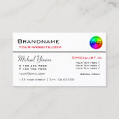 Klassiek wit en zwart met Logo Professional Visitekaartje (Achterkant)