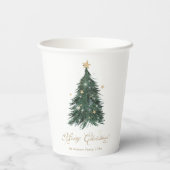 Klassiek Wit Goud Kerstmis Papieren Bekers (Achterkant)