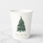 Klassiek Wit Goud Kerstmis Papieren Bekers (Voorkant)