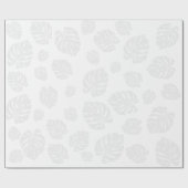 Klassiek wit inpakpapier tropisch blad (Vlak)