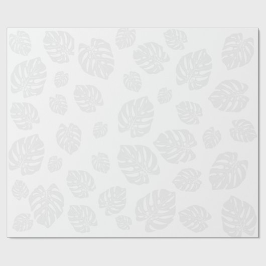 Klassiek wit inpakpapier tropisch blad (Vlak)