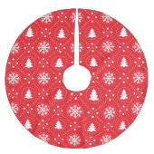 Klassiek wit kerstpatroon in de winter kerstboom rok (Voorkant)