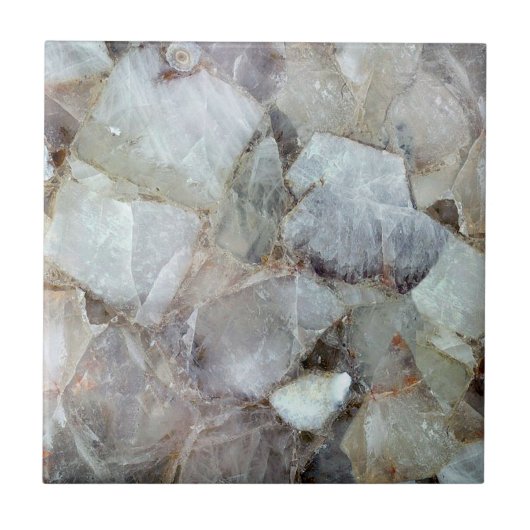 Klassiek wit Kwartz printbacksplash Tegeltje (Voorkant)