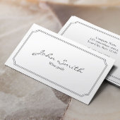 Klassiek wit Lijst Visitekaartje voor het testen v