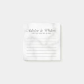 Klassiek wit marmer bruiloft advies en wensen post-it® notes (Voorkant)