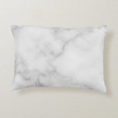 Klassiek wit marmeren gepersonaliseerd monogram en accent kussen (Achterkant)