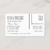 Klassiek wit met Initialen Professional Visitekaartje (Achterkant)