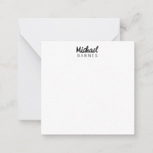 Klassiek Wit Minimalistisch Eenvoudig Elegant Notitiekaartje