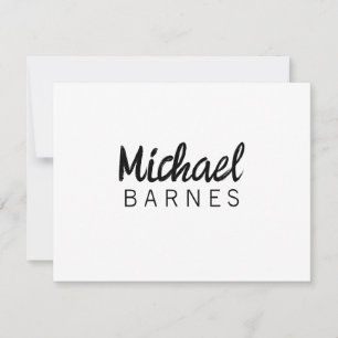 Klassiek Wit Minimalistisch Eenvoudig Elegant Notitiekaartje