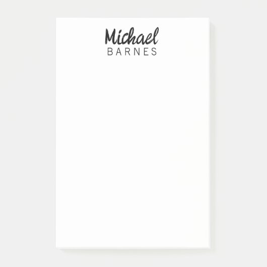 Klassiek Wit Minimalistisch Eenvoudig Elegant Post-it® Notes (Voorkant)