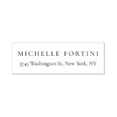 Klassiek Wit Minimalistisch Eenvoudig Elegant Zelfinktende Stempel (Design)