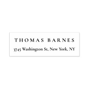Klassiek Wit Minimalistisch Eenvoudig Elegant Zelfinktende Stempel
