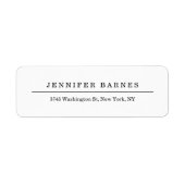 Klassiek wit minimalistisch professioneel elegant etiket (Voorkant)