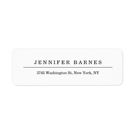 Klassiek wit minimalistisch professioneel elegant etiket (Voorkant)