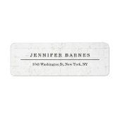 Klassiek wit minimalistisch professioneel retro ch etiket (Voorkant)