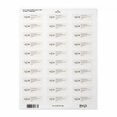 Klassiek wit monogram trouw retouradres etiket (Full Sheet)