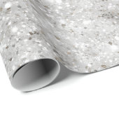 Klassiek Wit Parelwit Glitter Patroon Cadeaupapier (Rol Hoek)