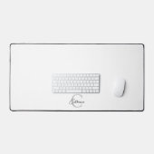 Klassiek wit script monogram bureaumat (Keyboard & Muis)