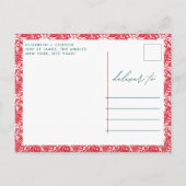 Klassiek wit script Vrolijke kerstfoto Feestdagenkaart (Achterkant)