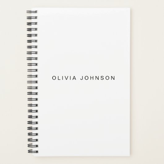 Klassiek wit | Spiral Weekly/Maandelijks 2024 Plan Planner (Voorkant)