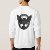 Klassiek wit sweatshirt met Bold Eagle Embleem (Achterkant)