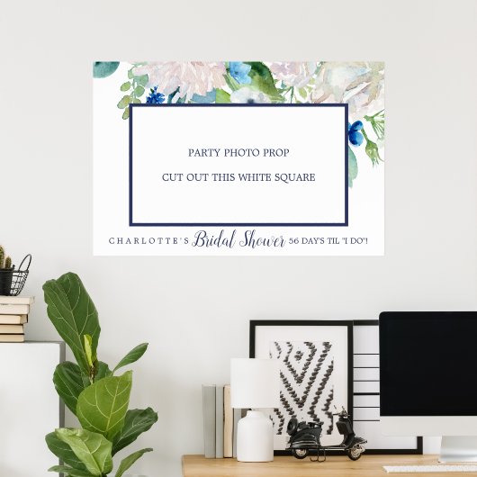 Klassiek wit Vrijgezellenfeest Foto Prop Lijst Poster (Thuiskantoor)