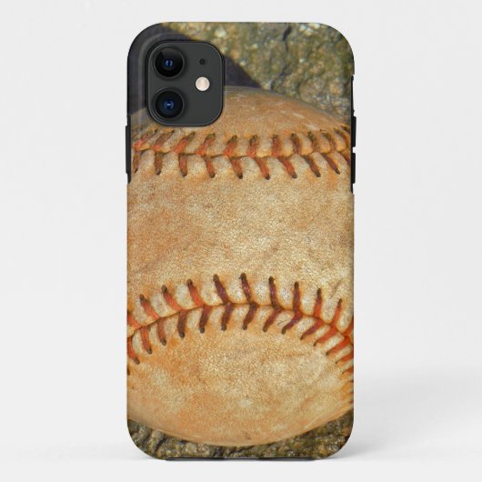 Klassiek witte honkbal met rode stiksels Case-Mate iPhone case (Achterkant)